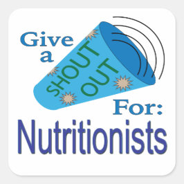 Pegatina Cuadrada Gritos a los nutricionistas