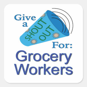 Pegatina Cuadrada Gritos a los obreros