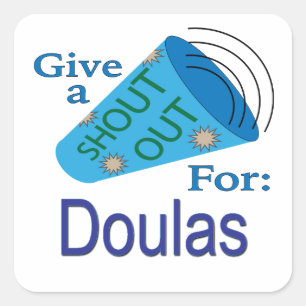 Pegatina Cuadrada Gritos para Doulas