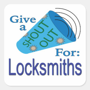 Pegatina Cuadrada Gritos para locksmiths