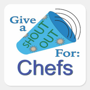 Pegatina Cuadrada Gritos para los chefs