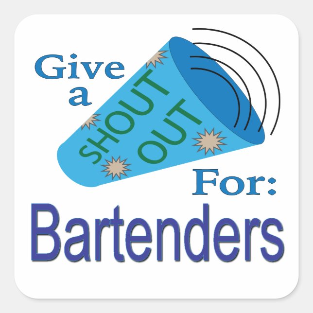 Pegatina Cuadrada Gritos para los licitadores (Anverso)