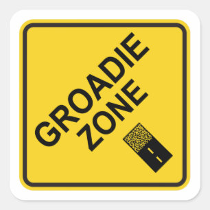 Pegatina Cuadrada Groadie Zone Gravel Ciclismo