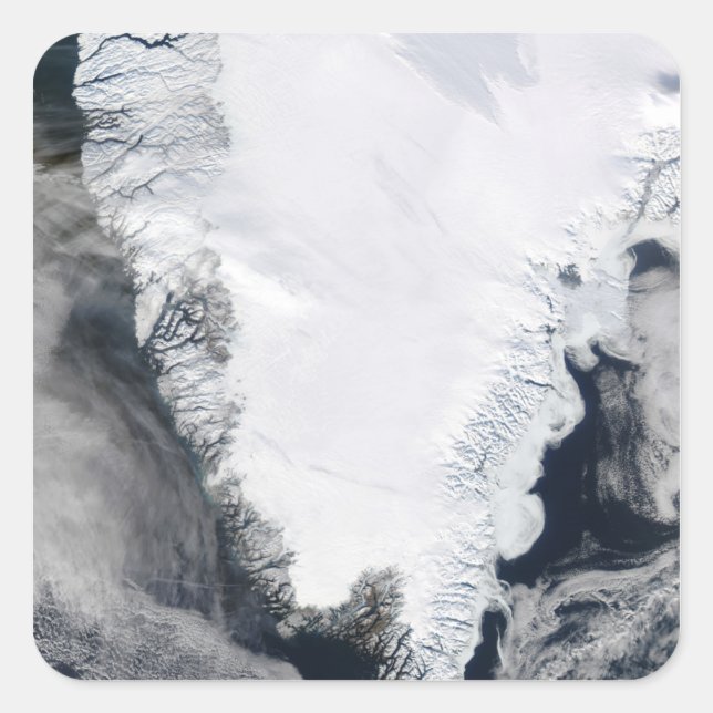 Pegatina Cuadrada Groenlandia (Anverso)