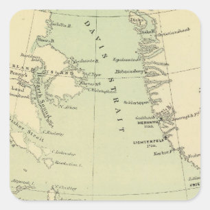 Pegatina Cuadrada Groenlandia, Labrador