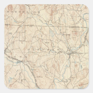 Pegatina Cuadrada Groton, Massachusetts