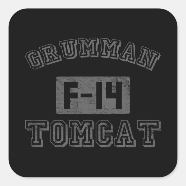 Pegatina Cuadrada Grumman F-14 Tomcat (Anverso)
