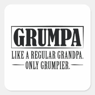 Pegatina Cuadrada Grumpa