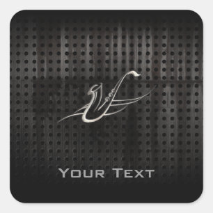 Pegatina Cuadrada Grunge Saxofón