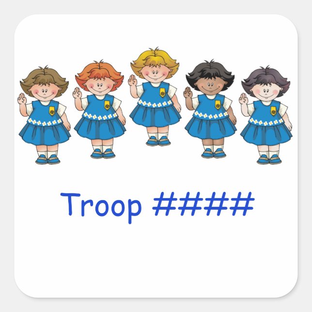 Pegatina Cuadrada Grupo Daisy (Anverso)