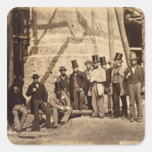 Pegatina Cuadrada Grupo de capataces, 1862 (foto)