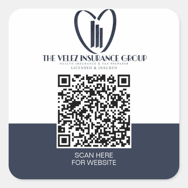 Pegatina Cuadrada Grupo de Seguros de Vélez (Anverso)