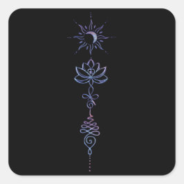 Pegatina Cuadrada Grupo Unalome Gradiente