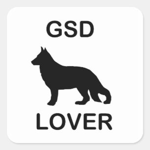 Pegatina Cuadrada GSD Lover