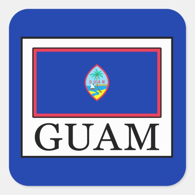 Pegatina Cuadrada Guam (Anverso)