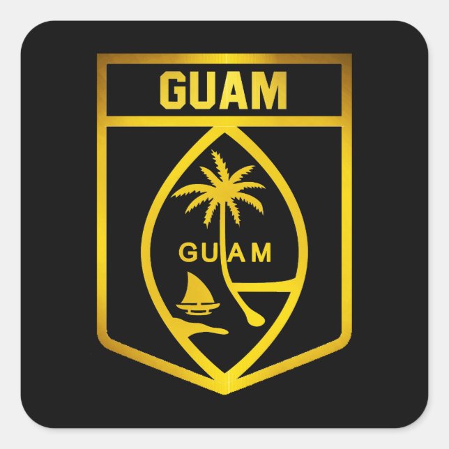 Pegatina Cuadrada Guam Emblem (Anverso)