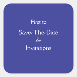 Pegatina Cuadrada Guardar la fecha y las invitaciones