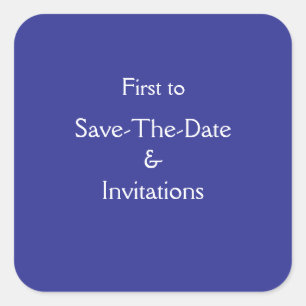 Pegatina Cuadrada Guardar la fecha y las invitaciones