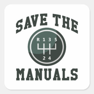 Pegatina Cuadrada Guardar Los Manuales