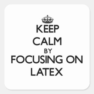 Pegatina Cuadrada Guarde la calma centrándose en látex