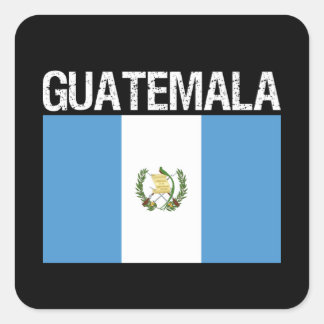 Pegatina Cuadrada Guatemala, bandera de Guatemala
