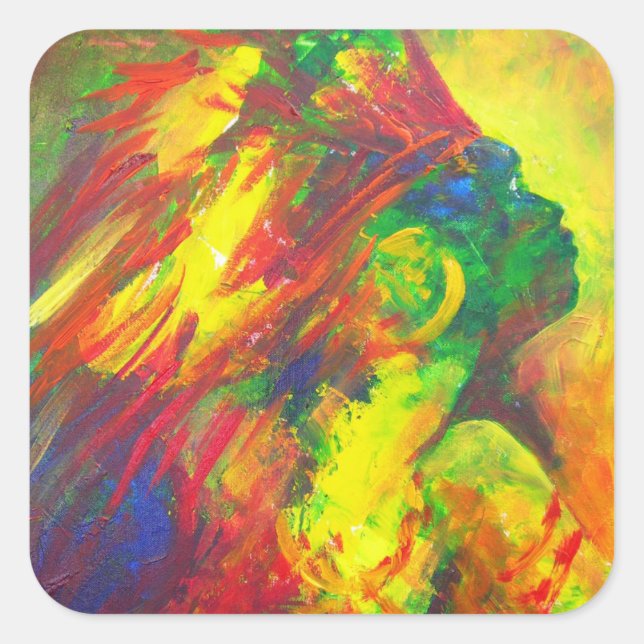 Pegatina Cuadrada Guatiguana el Taino 2011 (Anverso)