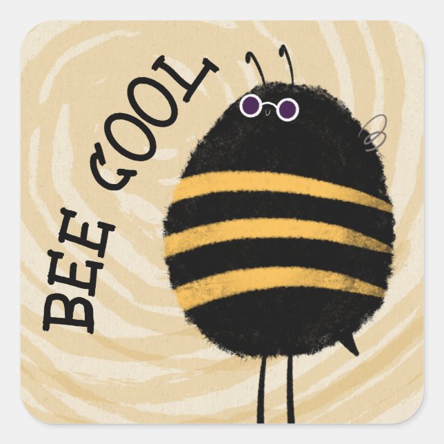 Pegatina Cuadrada Guay Bee (Anverso)