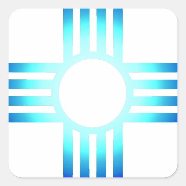 Pegatina Cuadrada Guay Blue Zia (Anverso)