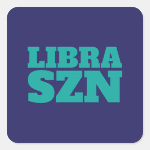Pegatina Cuadrada Guay Dark Blue Cyan Libra SZN