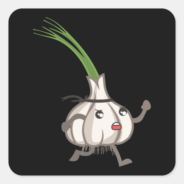 Pegatina Cuadrada Guay Garlic (Anverso)