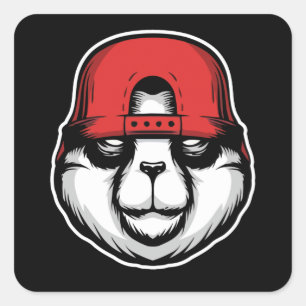 Pegatina Cuadrada Guay Panda