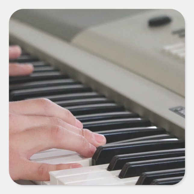 Pegatina Cuadrada Guay Piano (Anverso)