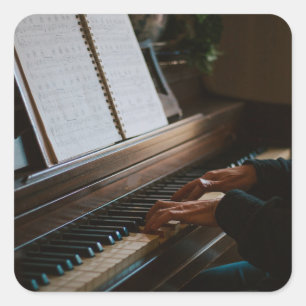 Pegatina Cuadrada Guay Piano