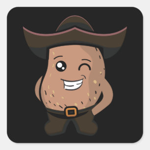 Pegatina Cuadrada Guay Potato