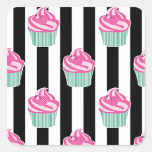 Pegatina Cuadrada Guay Trendy Black and Wite