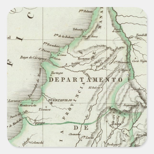 Pegatina Cuadrada Guayaquil (Anverso)