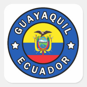 Pegatina Cuadrada Guayaquil Ecuador