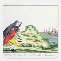 Guillermo Pitt observando la escuadrilla francesa