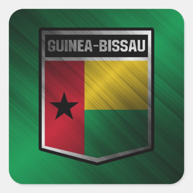 Pegatina Cuadrada Guinea-Bissau (Anverso)
