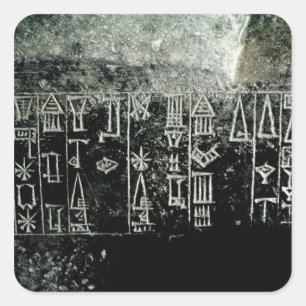 Pegatina Cuadrada Guión Cuneiforme