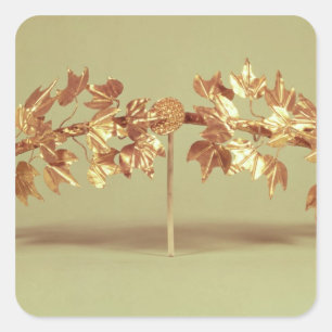 Pegatina Cuadrada Guirnalda del laurel, Mycenae