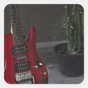 Pegatina Cuadrada Guitarra Acústica de Guay