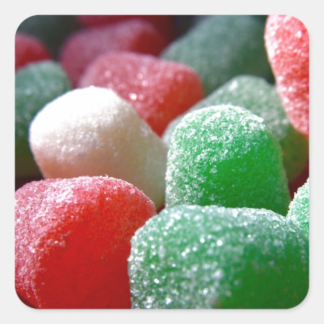 Pegatina Cuadrada Gum Drops (Anverso)