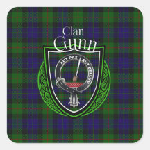 Gunn Scottish Clan Tartán y Escudo