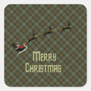 Pegatina Cuadrada Gunn Weathered Scottish Tartan