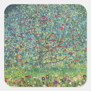 Pegatina Cuadrada Gustav Klimt - Árbol de manzanas