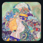 Pegatina Cuadrada Gustav Klimt - Bebé / Cuna<br><div class="desc">Bebé / Cuna - Gustav Klimt,  Petróleo en lienzo,  1917-1918</div>