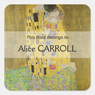 Pegatina Cuadrada Gustav Klimt - El beso