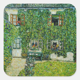 Pegatina Cuadrada Gustav Klimt - La Casa de Guardaboschi