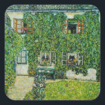 Pegatina Cuadrada Gustav Klimt - La Casa de la Guardia<br><div class="desc">Casa de Guardaboschi / Casa en Weissenbach del Lago Attersee - Gustav Klimt,  Petróleo en lienzo,  1912</div>